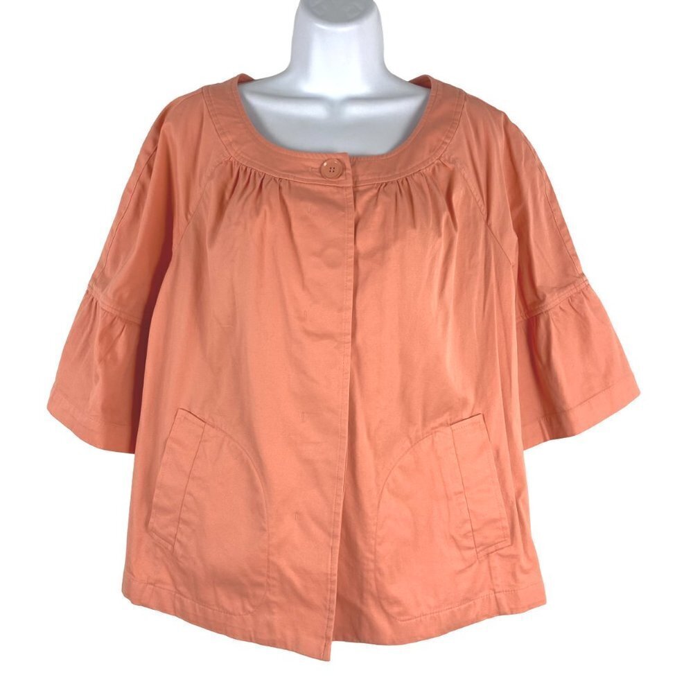 Talbots Jackie Fit Jacket Size 14W Coral Peach Cotton Spandex NWT CJ-1551   Desc
